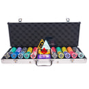 FSPT 500 poker set, colorful poker chips, Poker cards, Dealer button and Poker case