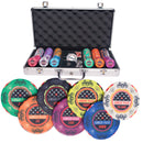 gambler palace 300 poker set, poker chips, poker cards, dealer button and poker case