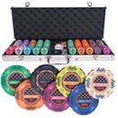 gambler palace 500 poker set, poker chips, poker cards, dealer button and poker case