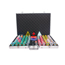 high roller 1000 poker set, colorful poker chips, Poker cards, Dealer button and Poker case