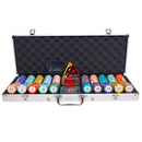 ceramic las vegas 500 poker set, colorful poker chips, Poker cards, Dealer button and Poker case