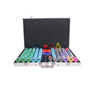 lazar no limit 1000 poker set, colorful poker chips, Poker cards, Dealer button and Poker case