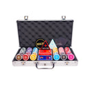 lazar suits 300 poker set, colorful poker chips, Poker cards, Dealer button and Poker case