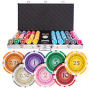 lazar suits 750 poker set, poker chips, poker cards, dealer button and poker case