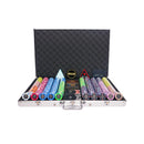 majestic 1000 poker set, colorful poker chips, poker cards, dealer button and poker case