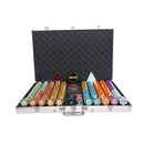 monte caro 1000 poker set, colorful poker chips, Poker cards, Dealer button and Poker case
