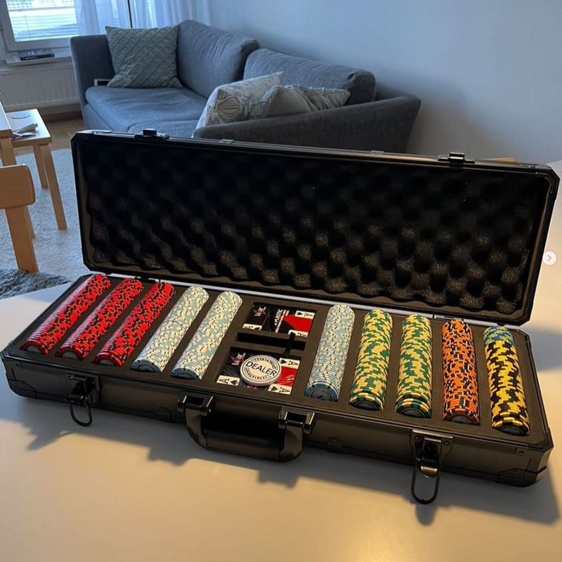 Pokerkoffer Aluminium Zwart 500 PRO