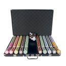 poker set royal crown 1000, overview of our colorful poker chips, poker cards and a dealer button