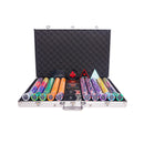 skyline 1000 poker set, colorful poker chips, Poker cards, Dealer button and Poker case