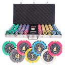 Jazz club 750 poker set tournament, poker chips, poker cards, dealer button and poker case