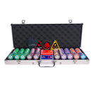 shark pit 500 poker set, colorful poker chips, Poker cards, Dealer button and Poker case