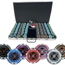 preview poker set ultimate 1000, overview of our colorful poker chips, poker cards and a dealer button