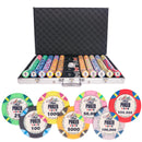 WSOP 1000 poker set, colorful poker chips, poker cards, dealer button and poker case