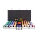 WSOP 750 poker set, colorful poker chips, Poker cards, Dealer button and Poker case