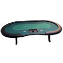 poker table casino deluxe green with black edges