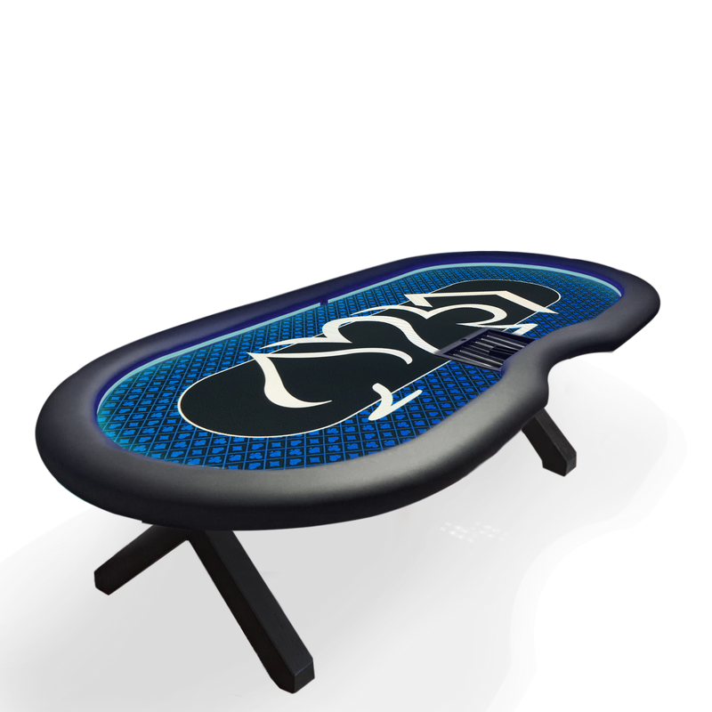 Poker Table Ambiance Navy 270 LED inside