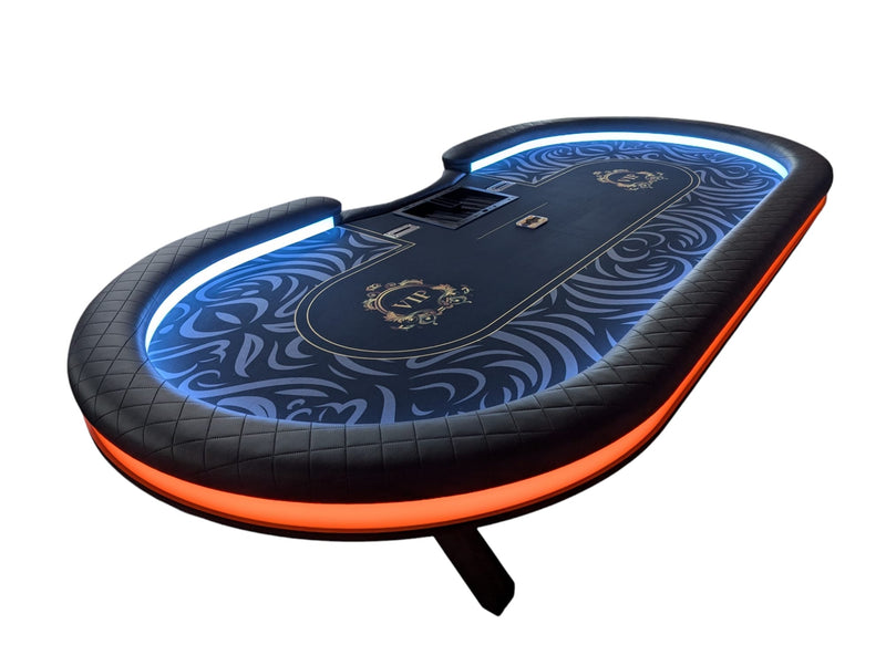 Poker Table Glowing Navy 270 LED inside/out - view 2
