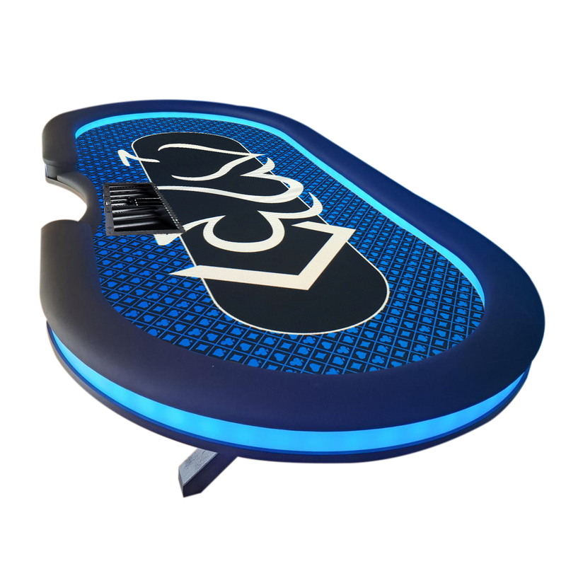 Poker Table Glowing Navy 270 LED inside/out