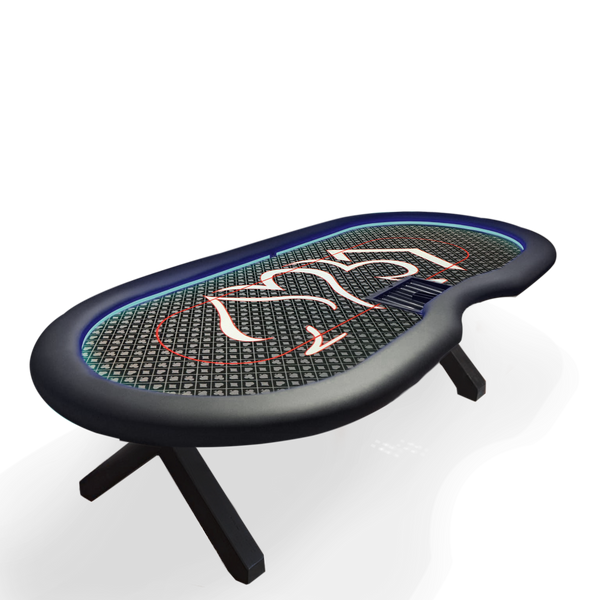 Home Deluxe LED Pokertisch inkl. Pokerkoffer und 2 Stühle Straight Flush | mit LED Beleuchtung I Spielertisch Poker Tisch Casino