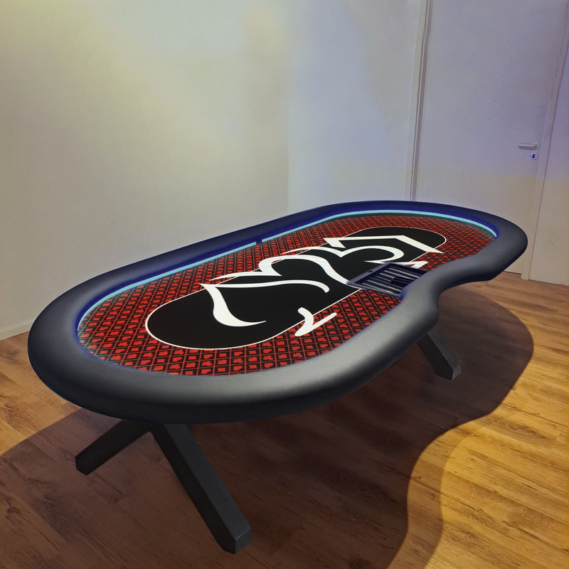 Poker Table Ambiance Red 270 LED inside
