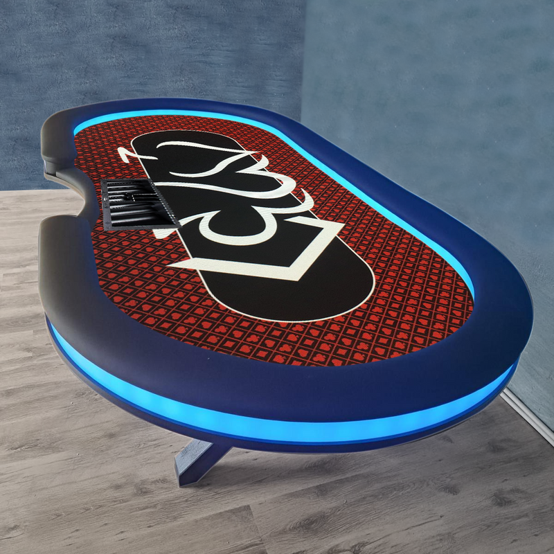 Poker Table Glowing Red 270 LED inside/out