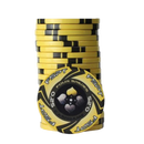 pokerchip stack fiches claysmith FSPT cash game 0.25 yellow
