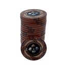 pokerchip stack fiches claysmith FSPT cash game 20 brown