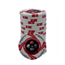 pokerchip stack fiches claysmith FSPT cash game 50 white red