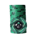 pokerchip stack fiches claysmith FSPT tournament 25 green 