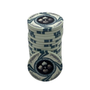 pokerchip stack fiches claysmith FSPT tournament 50.000 white grey