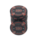 poker chip stack fiches kings en queens  black red