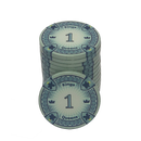 poker chip stack fiches kings en queens 1 grey