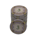 poker chip stack fiches kings en queens  3 white yellow