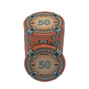 poker chip stack fiches kings en queens 50 orange
