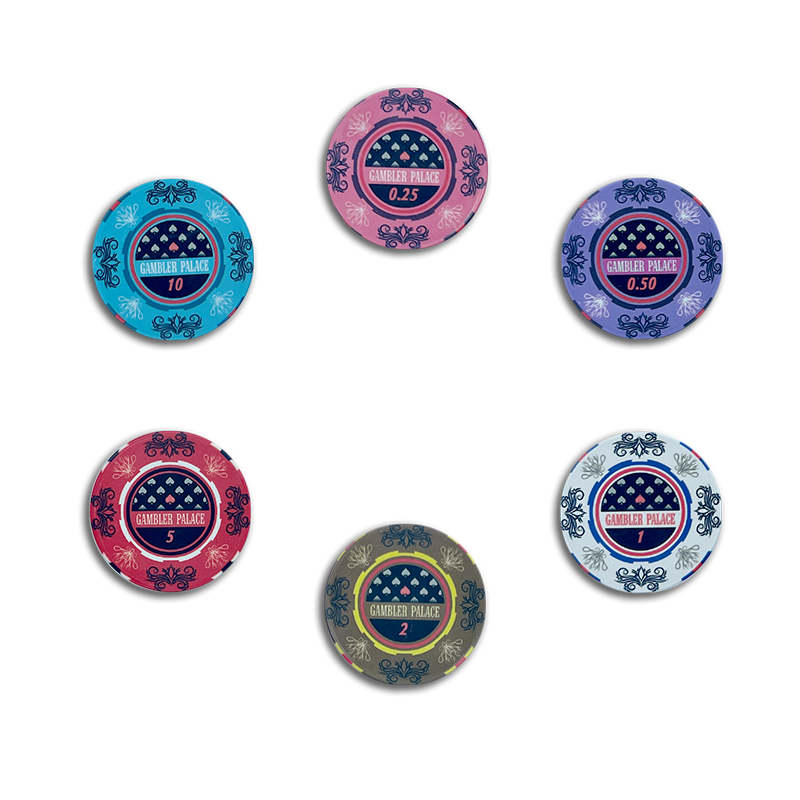 Poker Chips Set Gambler Palace 500