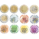 Poker Chips Set Euro Cash Game 300