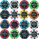 royal 43 all, colorful poker chips