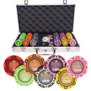 royal cardroom 300 poker set, poker chips, poker cards, dealer button and poker case