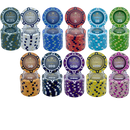 colorful stacks royal cardroom clay poker chips