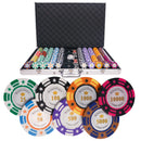royal crown 1000 poker set, poker chips, poker cards, dealer button and poker case