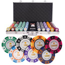 royal crown 750 poker set, poker chips, poker cards, dealer button and poker case