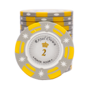royal crown poker chips denom 2 yellow grey