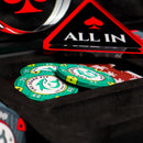 the shark pitt poker chips and all in button