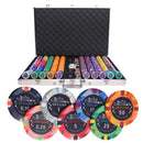 skyline 1000 poker set cash, colorful poker chips, poker cards, dealer button and poker case