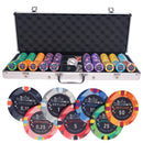 skyline 500 poker set cash, colorful poker chips, poker cards, dealer button and poker case