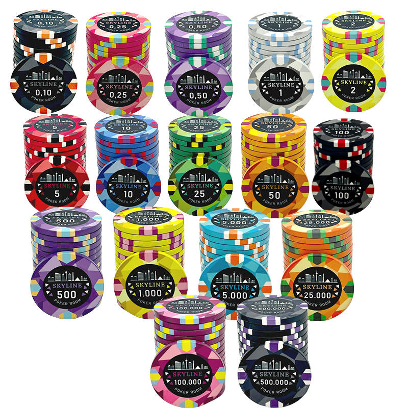 Poker Chips Set Skyline Tournament 500