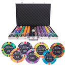 skyline poker set 1000, colorful poker chips, Poker cards, Dealer button and Poker case