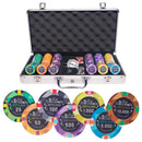 skyline poker set 300, colorful poker chips, Poker cards, Dealer button and Poker case