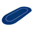 standard poker mat 180 centimeter table rubber blue