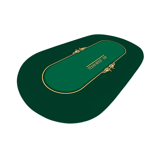 texas hold-em  poker mat green